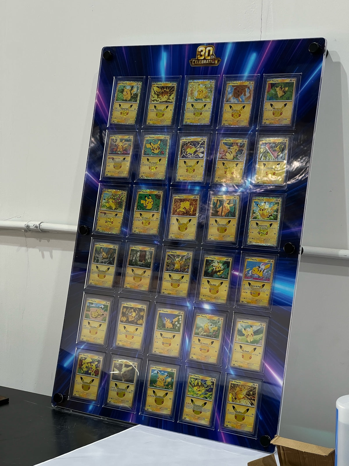 30-Card Wall Display 30th celebration Fireworks
