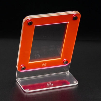 The Single Slant Card Holder (Neon Orange/Pink Clear) Lit Edition